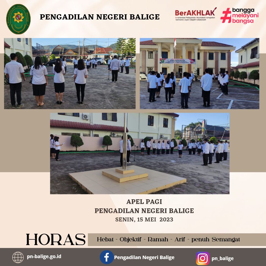 Apel Pagi PN Balige Pada Hari Senin 15/05/2023